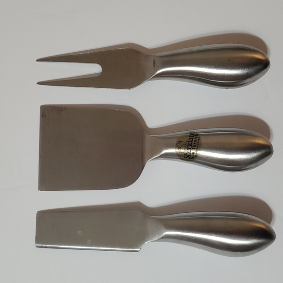 Cheese Knife & Wooden Block Set Initialed "W" - Picture 11 of 13